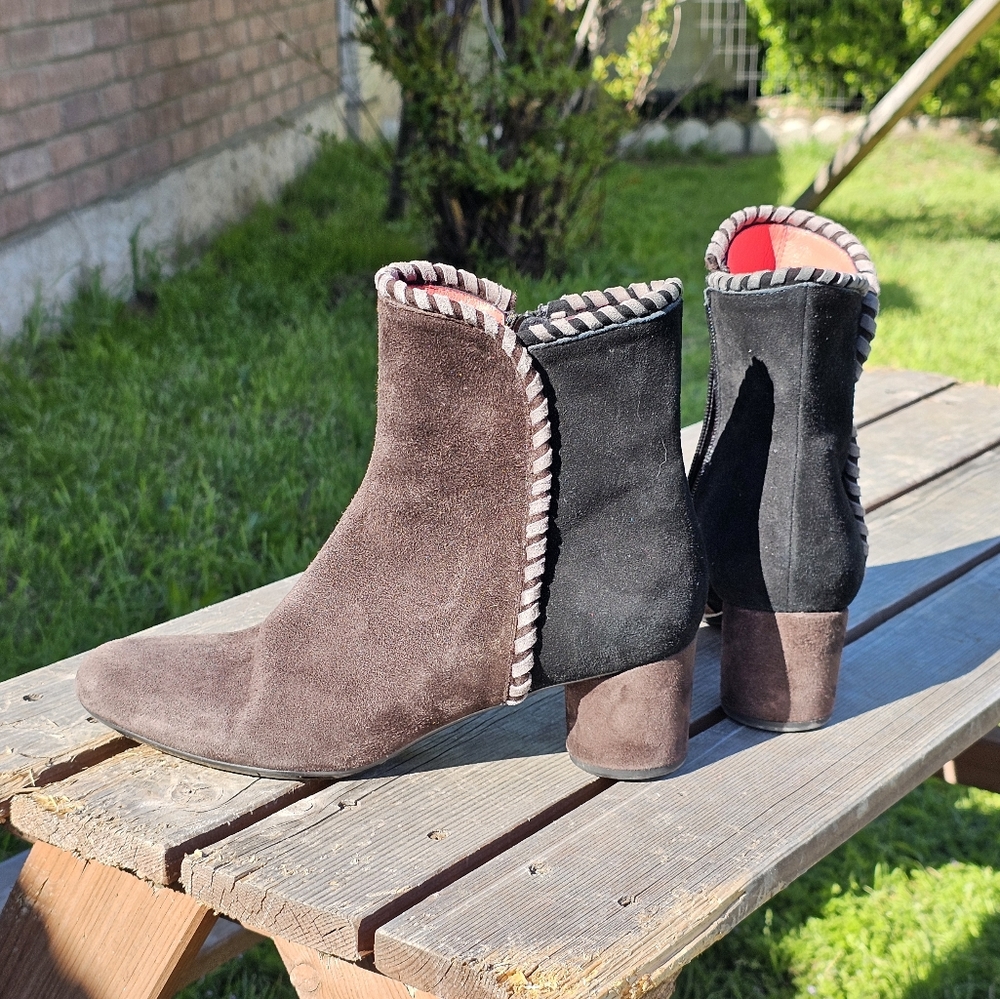 Pas De Rouge suede ankle boots - Picture 10 of 10